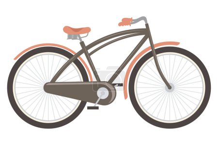 Téléchargez les illustrations : Icône de vélo noir et orange - en licence libre de droit