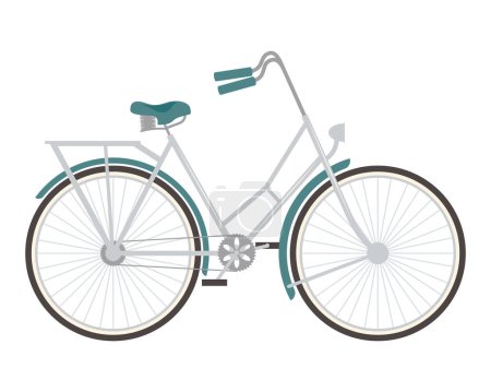 Illustration for Gray and green bicycle icon - Royalty Free Image
