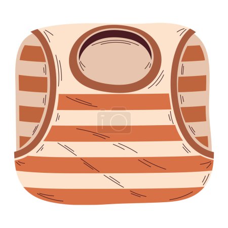 Illustration for Striped shirt sailor nautical accessory - Royalty Free Image