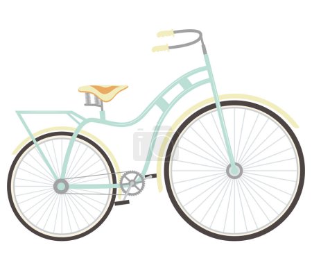 Ilustración de Icono de bicicleta verde y amarillo - Imagen libre de derechos
