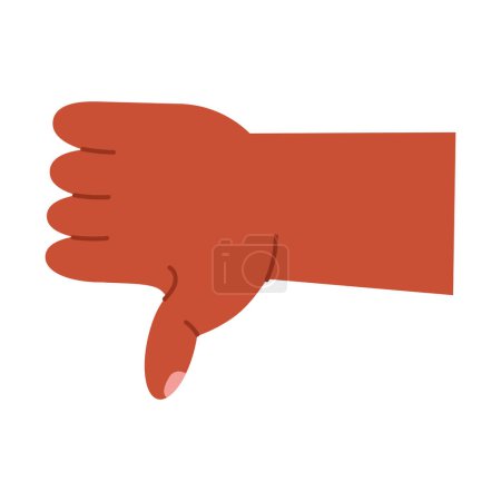 Illustration for Hand human dislike gesture icon - Royalty Free Image