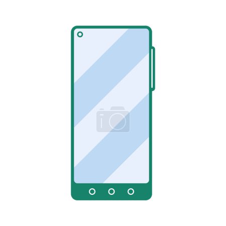 Ilustración de Icono de la tecnología de dispositivo smartphone verde - Imagen libre de derechos