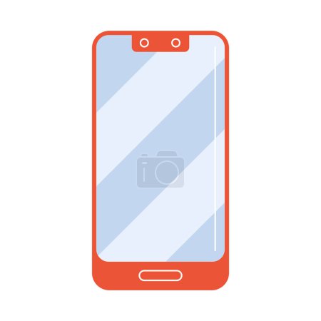 icône de technologie smartphone rouge