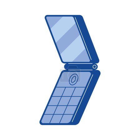 Illustration for Cellphone device tech retro icon - Royalty Free Image