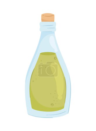 Illustration for Olive oil bottled product icon - Royalty Free Image