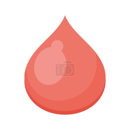 Illustration for Red blood drop medical icon - Royalty Free Image
