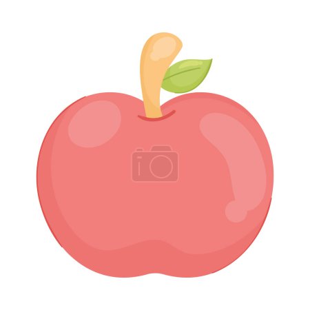 Téléchargez les illustrations : Pomme fraîche rouge isolé - en licence libre de droit
