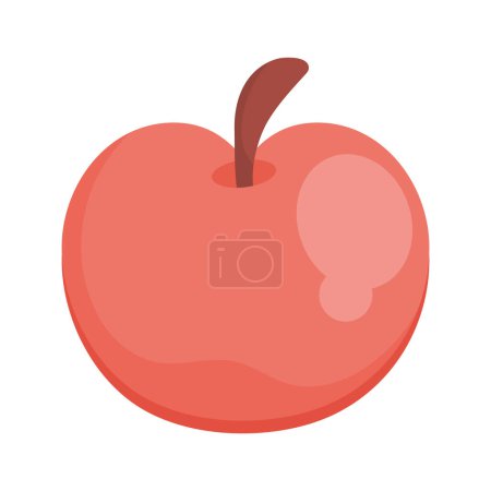 Illustration for Fresh apple fruit red icon - Royalty Free Image