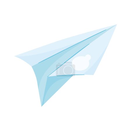 Ilustración de Avión de papel volando icono aislado - Imagen libre de derechos