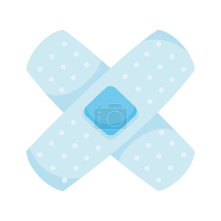 Illustration for Cure bandages crossed medical icon - Royalty Free Image