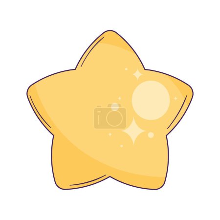 Illustration for Star user interfase button icon - Royalty Free Image