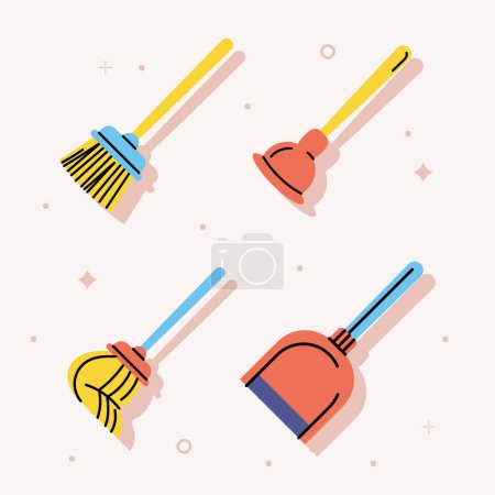 Ilustración de Casa mantenimiento manejar herramientas iconos - Imagen libre de derechos