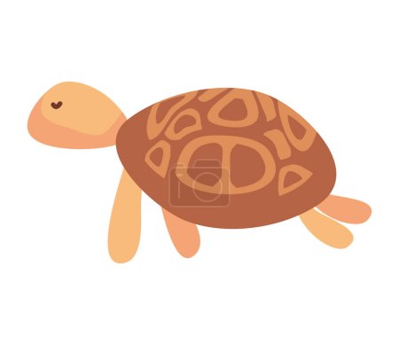Illustration for Turtle swiming sealife animal icon - Royalty Free Image