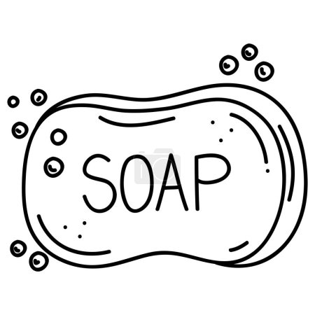 Illustration for Soap bar cleaning isolated icon - Royalty Free Image