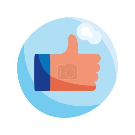 Téléchargez les illustrations : Hand like thumb up icon - en licence libre de droit