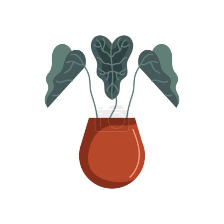 Illustration for Green plant in pot icon - Royalty Free Image