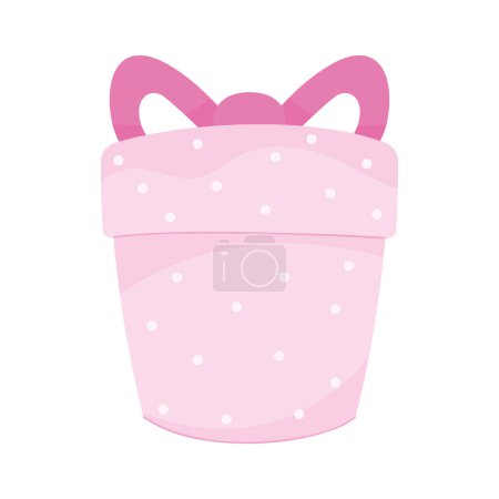 Ilustración de Caja de regalo rosa icono presente - Imagen libre de derechos