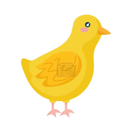 Illustration for Cheerful cute chicken standing - Royalty Free Image