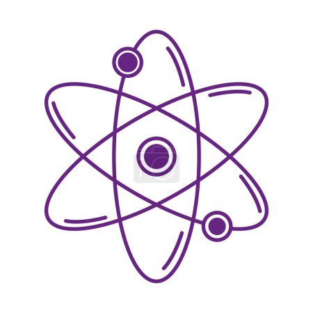 Illustration for Science atom education icon isolated - Royalty Free Image
