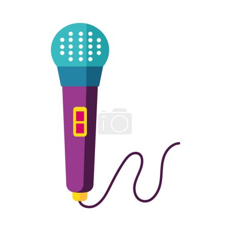 Illustration for Microphone equipment icon isolated design - Royalty Free Image
