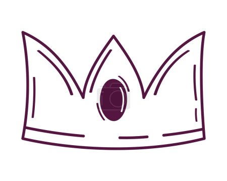 Illustration for Majestic diadem symbol of royal icon isolated - Royalty Free Image