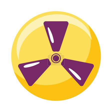Illustration for Science hazard sign icon isolated - Royalty Free Image