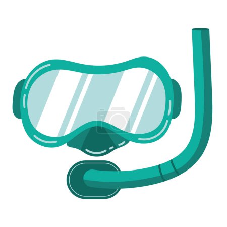 Illustration for Snorkeling mask equipment icon isolated - Royalty Free Image