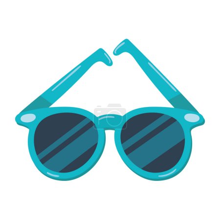 Ilustración de Gafas de sol modernas verano icono de la moda aislado - Imagen libre de derechos