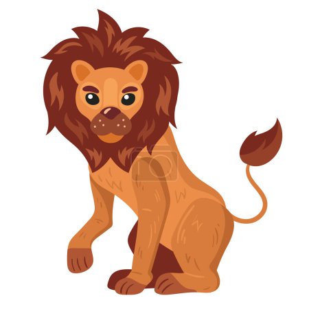 Ilustración de Animal salvaje león icono aislado - Imagen libre de derechos