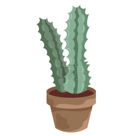 Illustration for Freshness and growth of potted plant icon isolated - Royalty Free Image