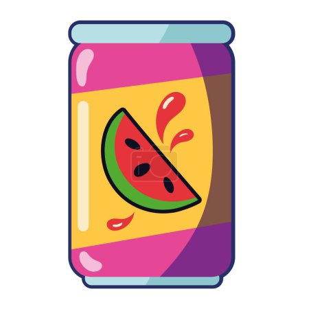 Téléchargez les illustrations : Fruits juteux collation énergie boisson icône isolé - en licence libre de droit