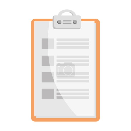 Illustration for Checklist for medical documents isolated icon - Royalty Free Image