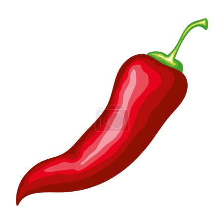 Illustration for Fresh chili ripe heat and flavor icon isolated - Royalty Free Image