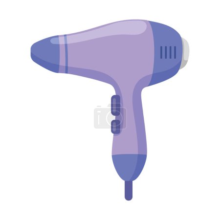 Illustration for Hair dryer beauty equipment icon isolated - Royalty Free Image