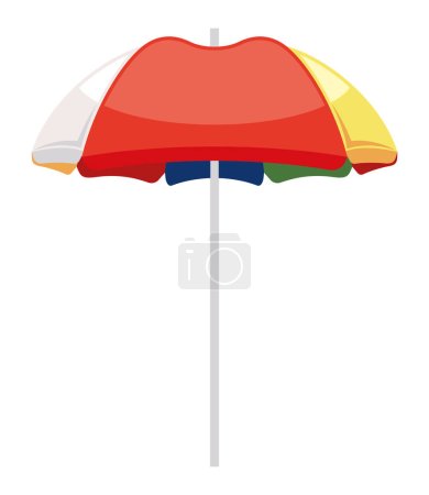 Illustration for Colored umbrella for safety over white - Royalty Free Image