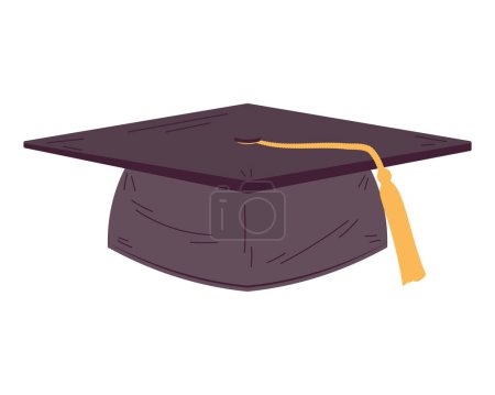 Illustration for Cap and tassel combined over white - Royalty Free Image
