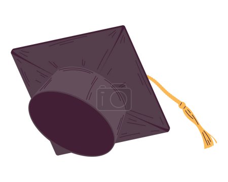 Illustration for Cap and tassel combined design over white - Royalty Free Image