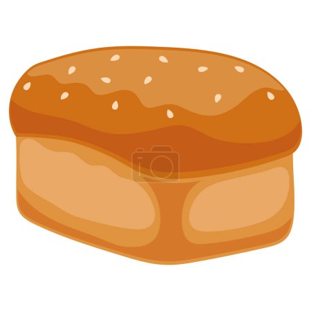 Téléchargez les illustrations : Délicieux pain gastronomique sur blanc - en licence libre de droit
