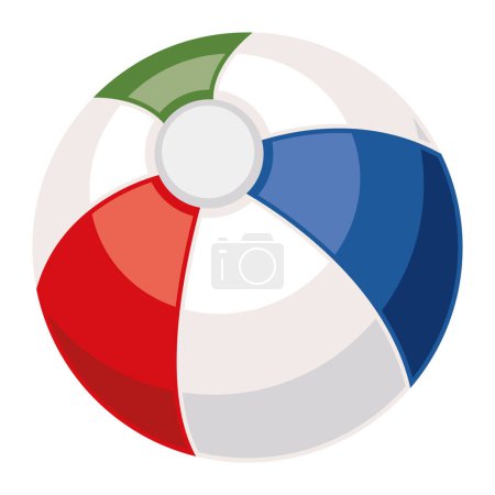Illustration for Inflatable beach ball over white - Royalty Free Image