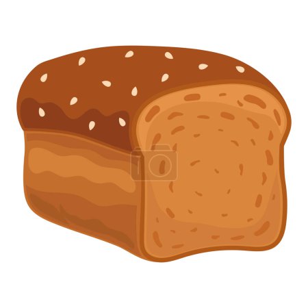 Illustration for Freshly baked bread a gourmet delight over white - Royalty Free Image