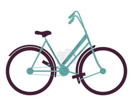Téléchargez les illustrations : Icône bleu vélo excès de vitesse sur blanc - en licence libre de droit