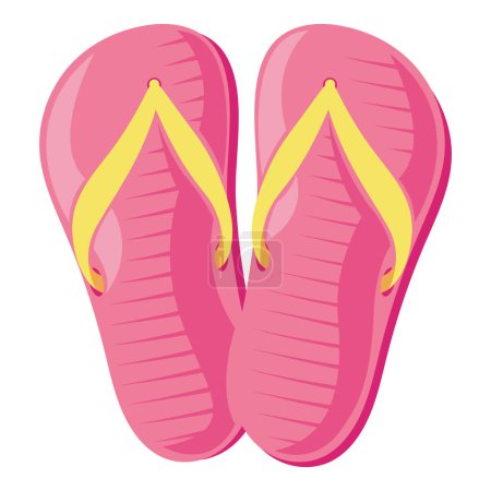Téléchargez les illustrations : Sandales confortables pour les promenades estivales sur blanc - en licence libre de droit