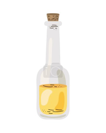 Illustration for Olive oil bottle design over white - Royalty Free Image