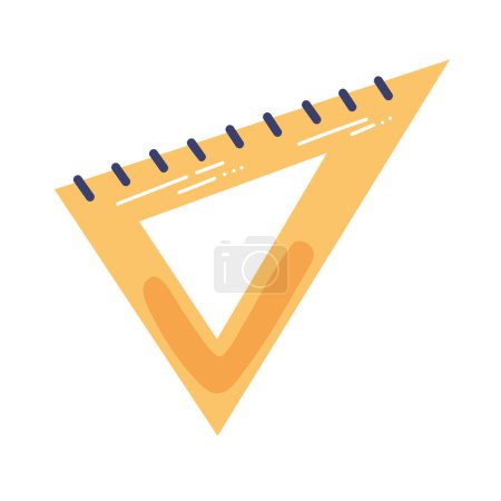 Ilustración de Regla de geometría triangular sobre blanco - Imagen libre de derechos