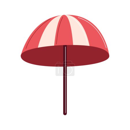 Illustration for Red umbrella accessory isolated icon - Royalty Free Image