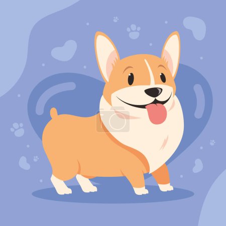 Illustration for Indog pet mascot domestic icon - Royalty Free Image