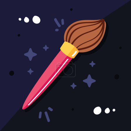 Illustration for Paint brush school supply icon - Royalty Free Image