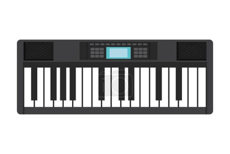 Illustration for Digital piano music instrument icon isolated - Royalty Free Image
