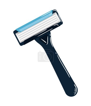 Illustration for Hygiene care symbol, sharp blade for shaving icon isolated - Royalty Free Image
