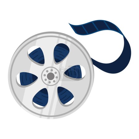 Illustration for Modern film reel icon vector isolated - Royalty Free Image